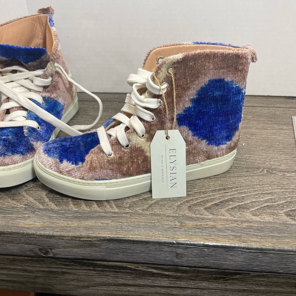 Elysian Ankara Silk Velvet Hi-top sneakers. EUR 38. Women’s 7.5. NWT. See pic - Picture 15 of 15